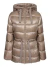 Herno Drawstring Hooded Down Jacket In Neutral