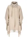 Herno Women Wool And Nylon Cape In Multi