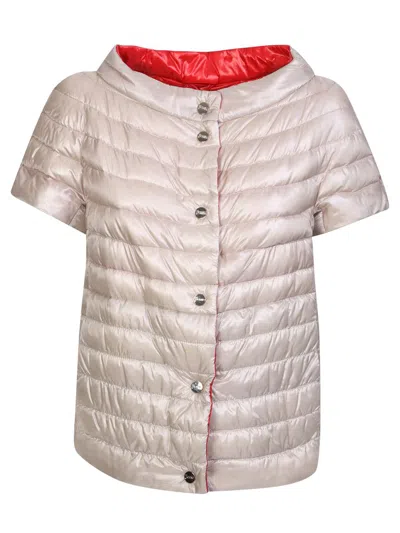 Herno Padded Short-sleeve Jacket In Gold