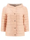 Herno Nylon Lightweight Reversible Cape In Pink