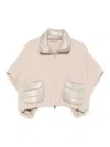 Herno Resort Short-sleeve Poncho In Neutral