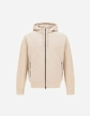 Herno Zipper Long Sleeve Down Jacket In Neutral
