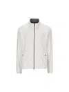 Herno Reversible Nylon And Cotton Jacket With Double Slider Zip Closure In White