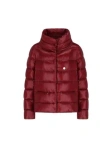 Herno Structured Bordeaux Polyamide Coat In White