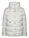Herno Quilted Cape Jacket High Collar In White