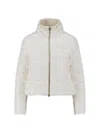 Herno Quilted Jacket With High Collar And Long Sleeves In White
