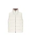 Herno Striped Quilted Down Gilet In White