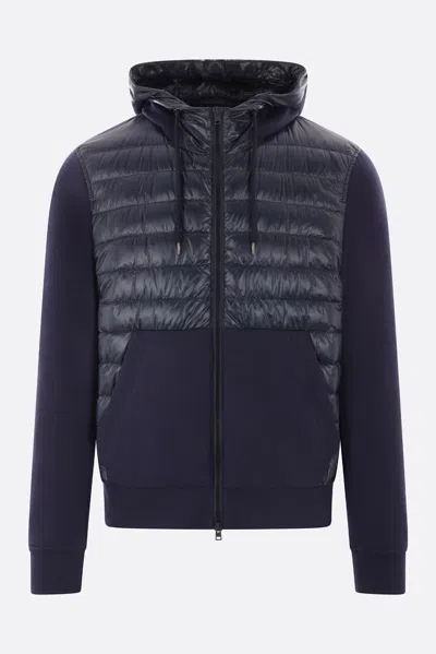 Herno Jersey And Ultralight Nylon Down Jacket In Blue