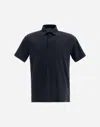 Herno Polo Shirt In Crepe Jersey - Male Men New Arrivals Navy Blue 62