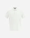 Herno Jersey Crepe Polo Shirt In White