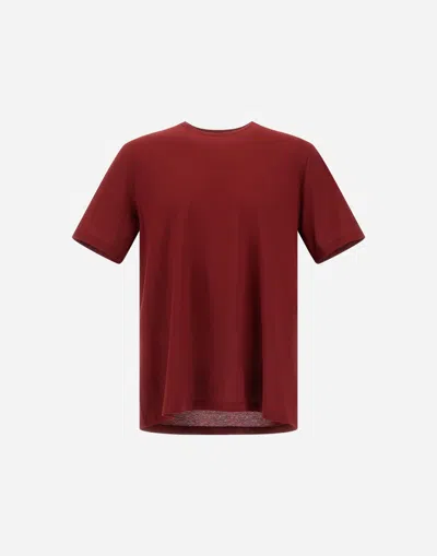 Herno Jersey Crepe T-shirt In Red