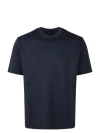 Herno T-shirt In Superfine Cotton Stretch In Navy Blue