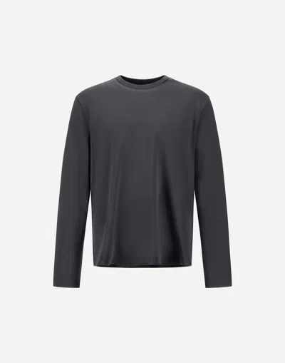 Herno Jersey Knit Effect T-shirt In Black