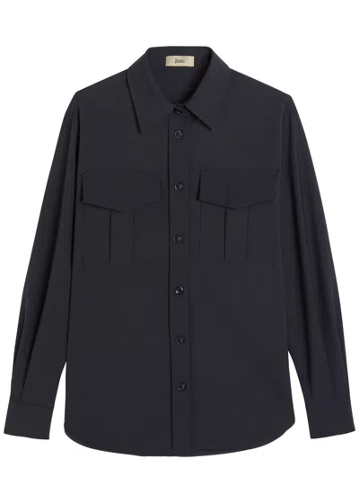 Herno Jersey Overshirt In Blue