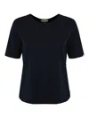 Herno Jersey Slit T-shirt In Blue