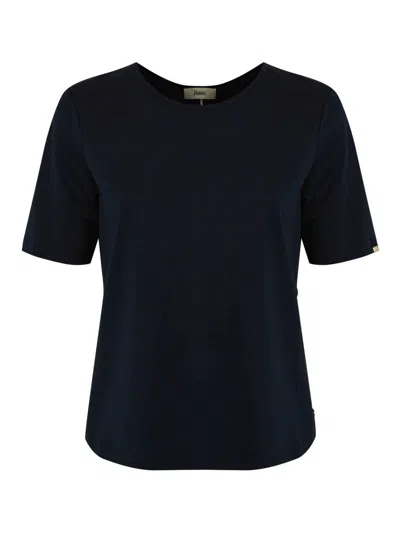 Herno Jersey Slit T-shirt In Blue