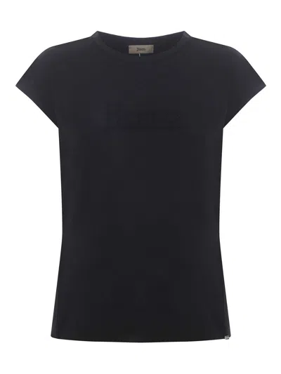 Herno Interlock Jersey T-shirt In Black