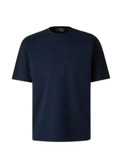 Herno Knit Effect Jersey T-shirt In Blue