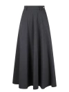 Herno Jersey Wool Skirt In Black