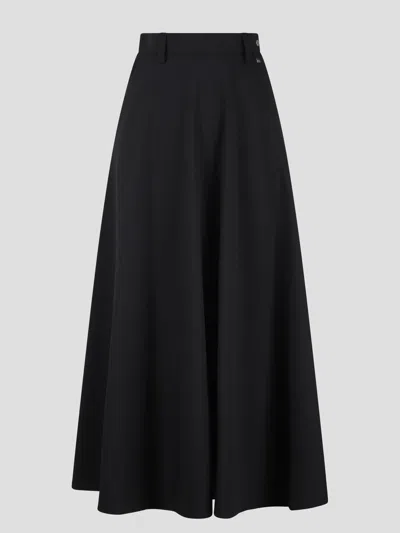 Herno Jersey Wool Skirt In Black