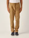 Herno Jogger In Light Cotton Stretch Trousers In Brown