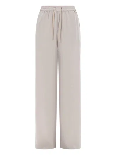Herno Jogger Pants With Drawstring In White