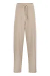 Herno Women Jogger Trousers In Viscose Blend In Neutral