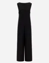 Herno Jumpsuit In Viscose Effect And New Techno Taffeta In Black