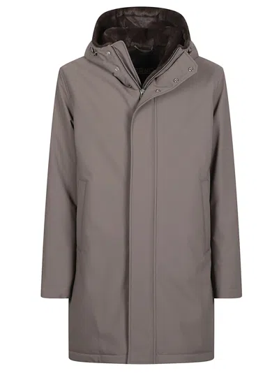 Herno Keyston Hooded Parka In Gray