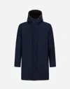 Herno Long Parka In Keystone And Light Faux Fur In Black