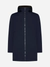 Herno Lightweight Hooded Parka Coat In Blue