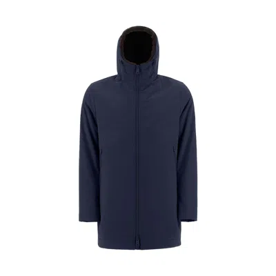 Herno Keystone Parka Coat In Blue