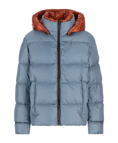 Herno Kids Hooded Puffer Down Jacket In Blue
