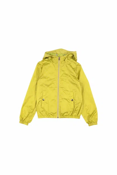 Herno Kids Logo-monogram Hooded Jacket In Medium Green