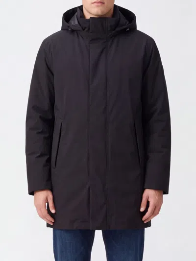 Herno Knee-length Polyester Parka With Hood And Down Padding In Black