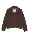 Herno Knit Bomber In Brown