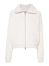Herno Wool Zipped Cardigan In White