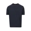 Herno Knit Effect Jersey T-shirt In Blue