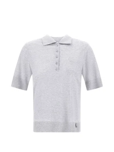 Herno Knit Polo Shirt In Gray