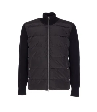 HERNO KNITTED AND PADDED CARDIGAN