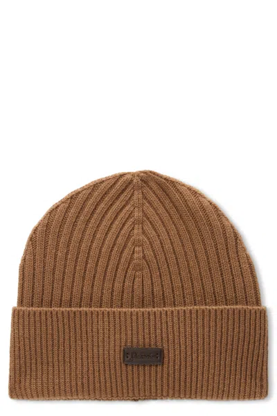 Herno Knitted Cap In Yellow
