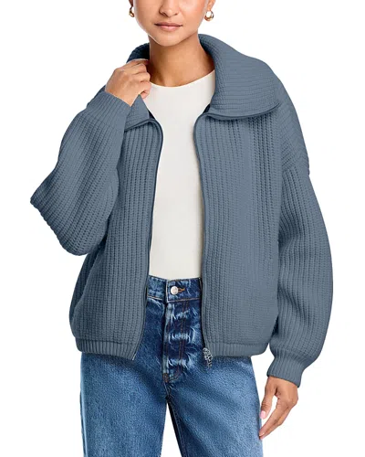Herno Knitted Cardigan In Denim Blue