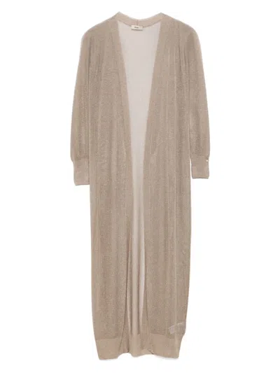 Herno Knitted Coat In Neutrals