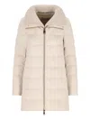 Herno Long-sleeved Zip-up Padded Coat In Neutral