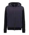 Herno Knitted-panels Hooded Jacket In Black