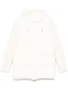 Herno Knitted-sleeves Coat In White