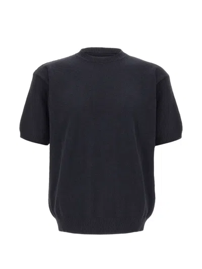Herno Knitted T-shirt In Blue