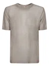 Herno Knit Pullover Sweater With Shiny Lurex Fabric In Beige