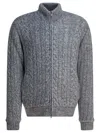 Herno Grey Single-breasted Wool Coat In Gray