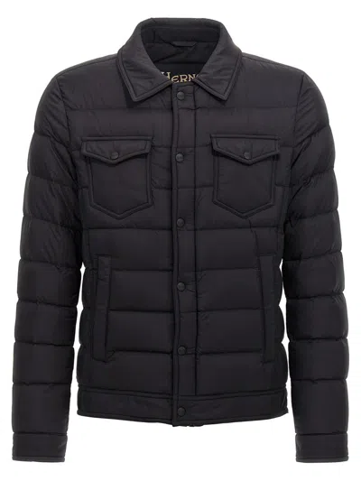 Herno 'la Denim' Down Jacket In Black